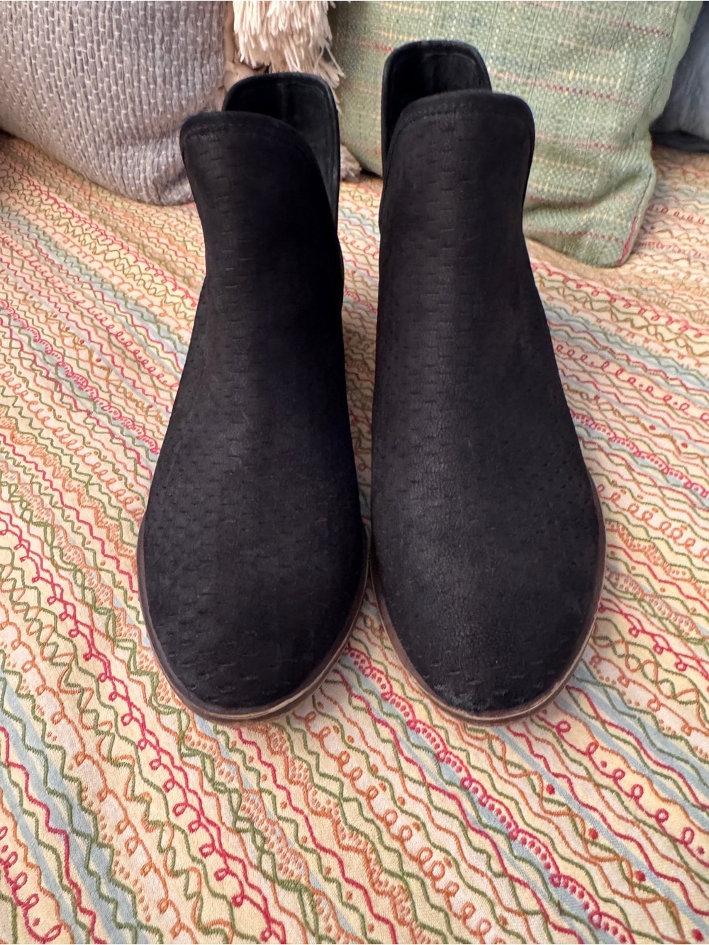 Lucky Brand Black Baley Bootie Textured Women's Ankle Booties Size 8M